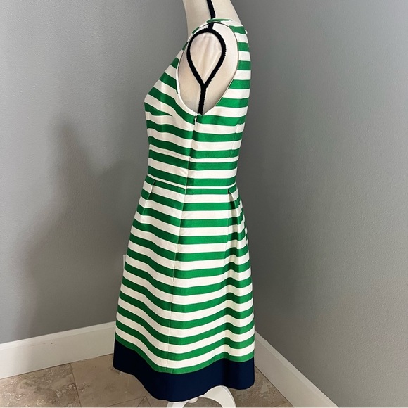 Eliza J Green and White Striped Midi Dress - Picture 5 of 13